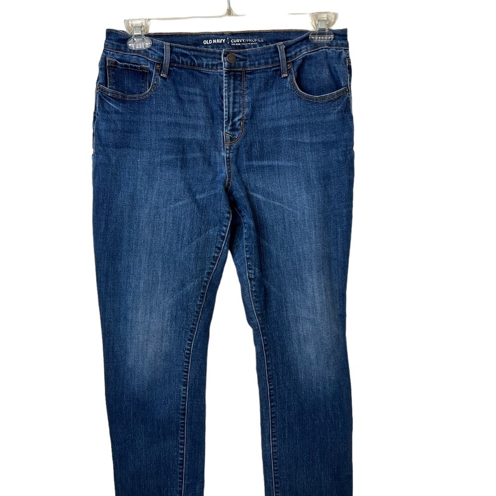 FADED BLUE JEANS LADYS MID-RISE, CURVY PROFILE SIZE 32 INCH’S WAIST, 27☑️ - Picture 5 of 6